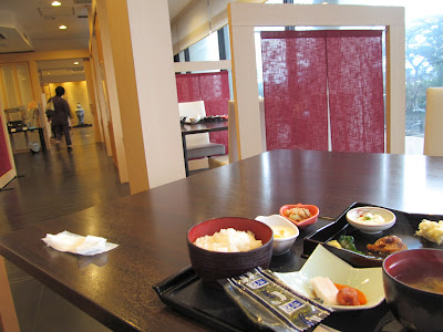 さんねむ温泉食事処の朝